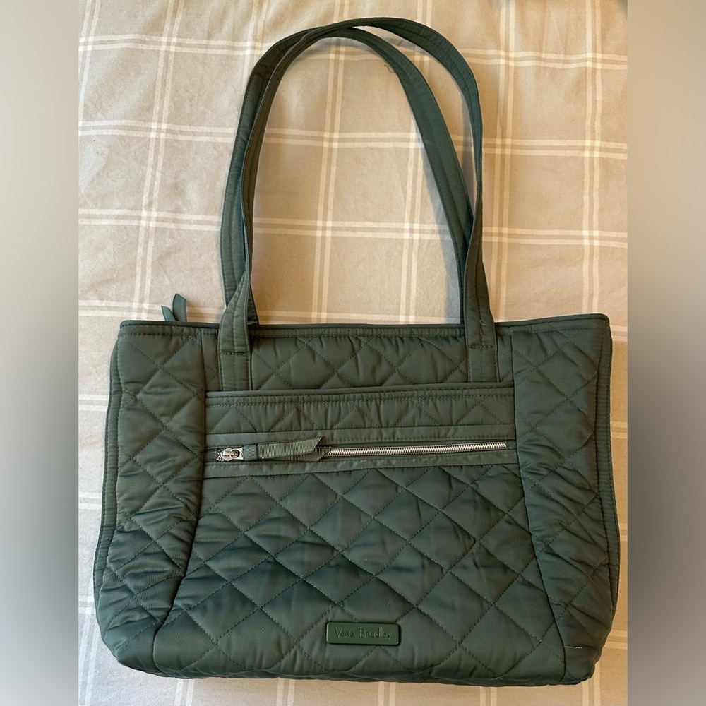 Vera Bradley Performance Twill Tote in Olive Leaf